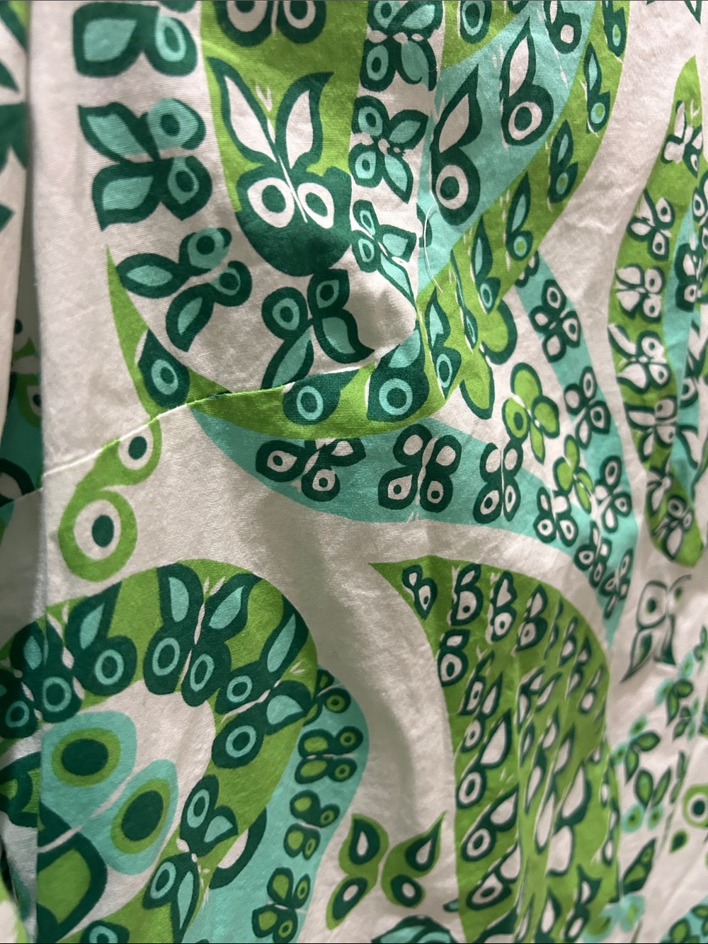 STAUD Staud Carolina Ruffle Mini dress green paisley size 8 - Picture 11 of 11